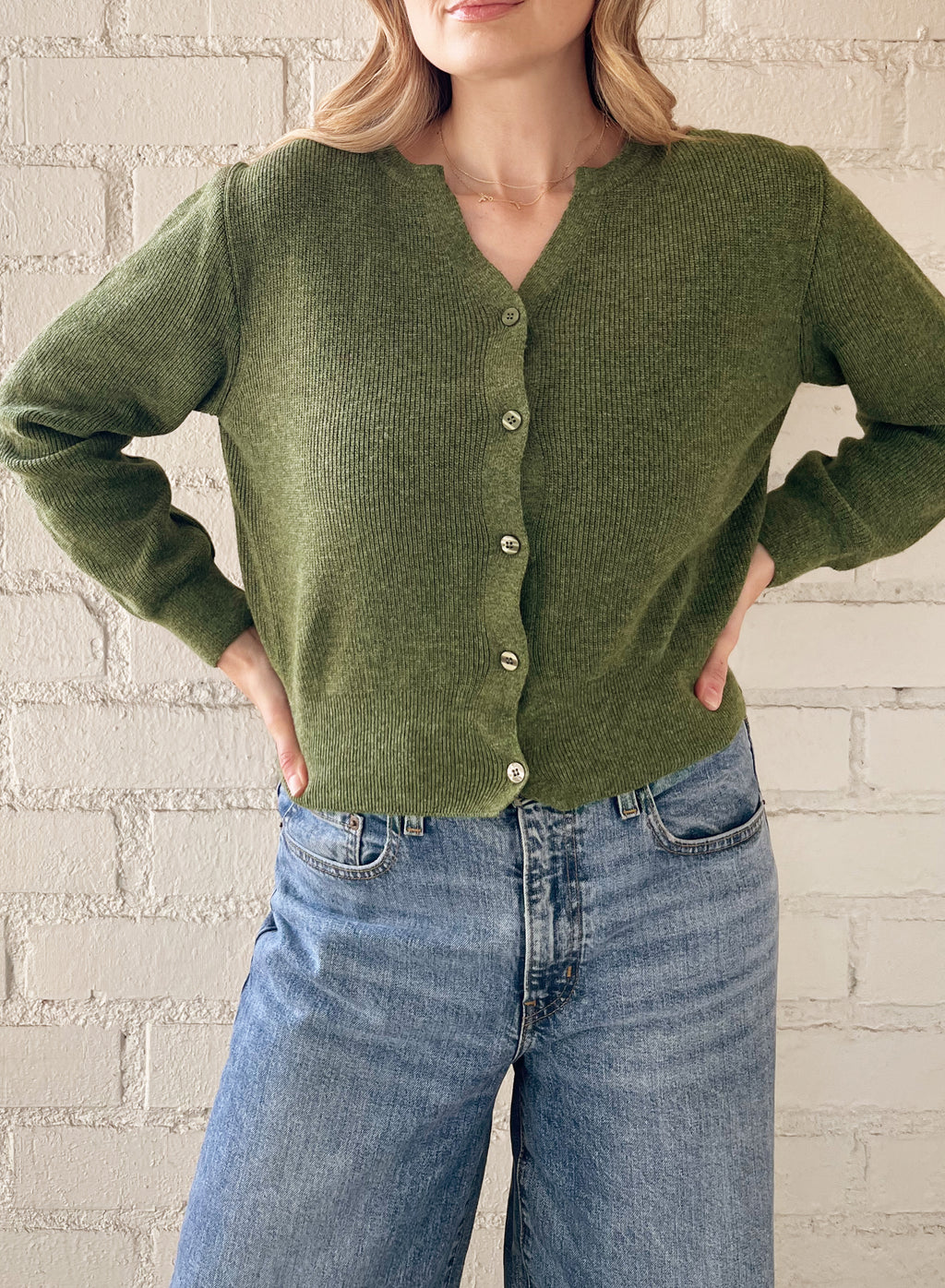 CLARA CARDIGAN - OLIVE