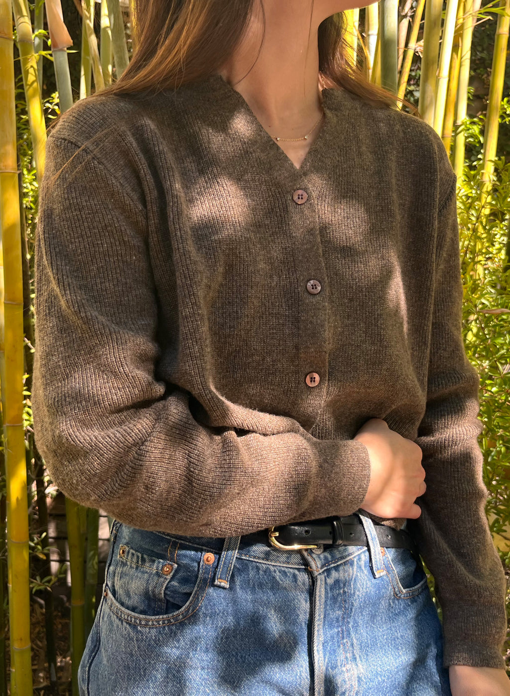 CLARA CARDIGAN - BROWN