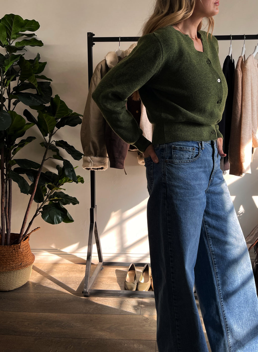 CLARA CARDIGAN - OLIVE